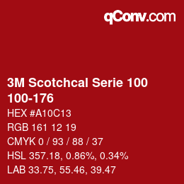 Código de color: 3M Scotchcal Serie 100 - 100-176 | qconv.com