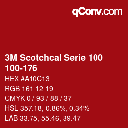 Color code: 3M Scotchcal Serie 100 - 100-176 | qconv.com