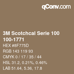 Farbcode: 3M Scotchcal Serie 100 - 100-1771 | qconv.com