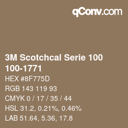 Color code: 3M Scotchcal Serie 100 - 100-1771 | qconv.com