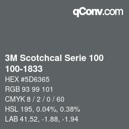 Farbcode: 3M Scotchcal Serie 100 - 100-1833 | qconv.com