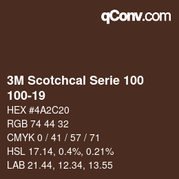 カラーコード: 3M Scotchcal Serie 100 - 100-19 | qconv.com