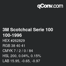 Code couleur: 3M Scotchcal Serie 100 - 100-1996 | qconv.com