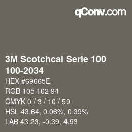 Código de color: 3M Scotchcal Serie 100 - 100-2034 | qconv.com