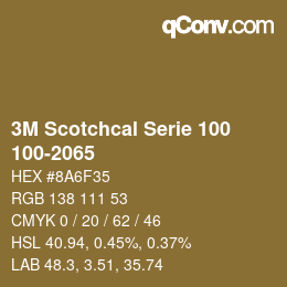 Farbcode: 3M Scotchcal Serie 100 - 100-2065 | qconv.com