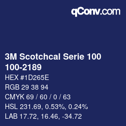 Farbcode: 3M Scotchcal Serie 100 - 100-2189 | qconv.com