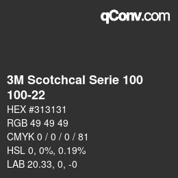 カラーコード: 3M Scotchcal Serie 100 - 100-22 | qconv.com