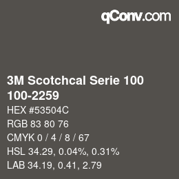 カラーコード: 3M Scotchcal Serie 100 - 100-2259 | qconv.com