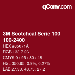 カラーコード: 3M Scotchcal Serie 100 - 100-2400 | qconv.com