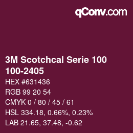 カラーコード: 3M Scotchcal Serie 100 - 100-2405 | qconv.com