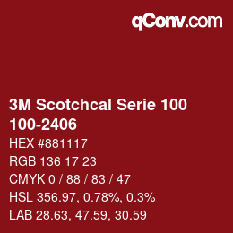 Código de color: 3M Scotchcal Serie 100 - 100-2406 | qconv.com