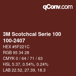 Farbcode: 3M Scotchcal Serie 100 - 100-2407 | qconv.com