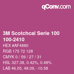 カラーコード: 3M Scotchcal Serie 100 - 100-2410 | qconv.com