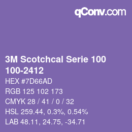 カラーコード: 3M Scotchcal Serie 100 - 100-2412 | qconv.com