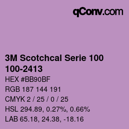 Código de color: 3M Scotchcal Serie 100 - 100-2413 | qconv.com