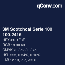 Farbcode: 3M Scotchcal Serie 100 - 100-2416 | qconv.com