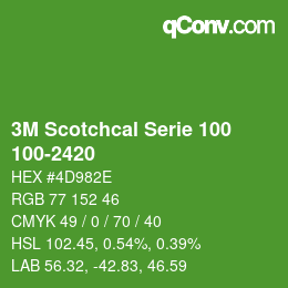 Código de color: 3M Scotchcal Serie 100 - 100-2420 | qconv.com