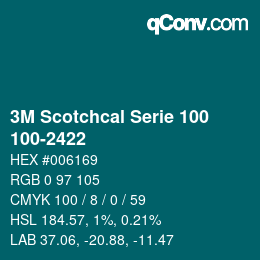 Farbcode: 3M Scotchcal Serie 100 - 100-2422 | qconv.com