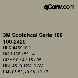 カラーコード: 3M Scotchcal Serie 100 - 100-2425 | qconv.com