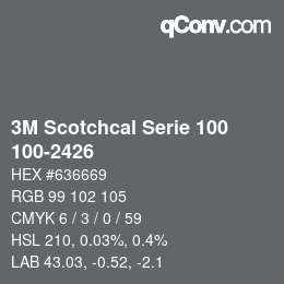 Farbcode: 3M Scotchcal Serie 100 - 100-2426 | qconv.com