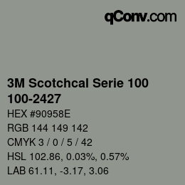 カラーコード: 3M Scotchcal Serie 100 - 100-2427 | qconv.com