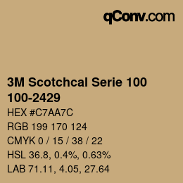 Color code: 3M Scotchcal Serie 100 - 100-2429 | qconv.com