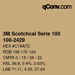 Código de color: 3M Scotchcal Serie 100 - 100-2429 | qconv.com