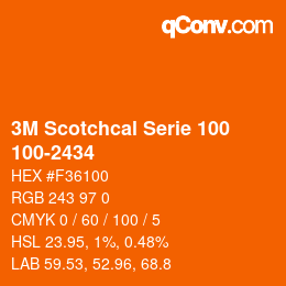 Código de color: 3M Scotchcal Serie 100 - 100-2434 | qconv.com