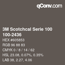 Farbcode: 3M Scotchcal Serie 100 - 100-2436 | qconv.com