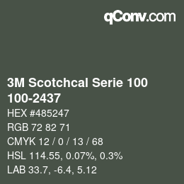 Código de color: 3M Scotchcal Serie 100 - 100-2437 | qconv.com