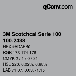 Farbcode: 3M Scotchcal Serie 100 - 100-2438 | qconv.com