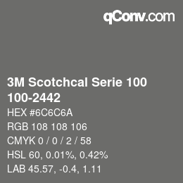 カラーコード: 3M Scotchcal Serie 100 - 100-2442 | qconv.com