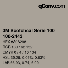 カラーコード: 3M Scotchcal Serie 100 - 100-2443 | qconv.com
