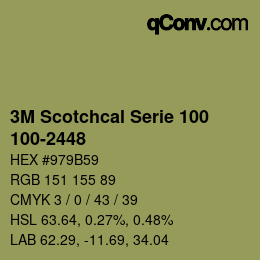 Código de color: 3M Scotchcal Serie 100 - 100-2448 | qconv.com