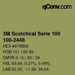 カラーコード: 3M Scotchcal Serie 100 - 100-2448 | qconv.com