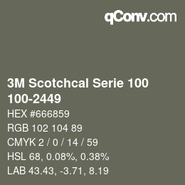 カラーコード: 3M Scotchcal Serie 100 - 100-2449 | qconv.com