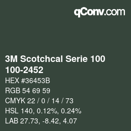 Farbcode: 3M Scotchcal Serie 100 - 100-2452 | qconv.com