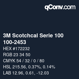 Color code: 3M Scotchcal Serie 100 - 100-2453 | qconv.com