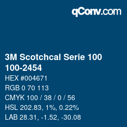 カラーコード: 3M Scotchcal Serie 100 - 100-2454 | qconv.com