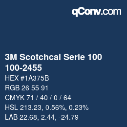 Color code: 3M Scotchcal Serie 100 - 100-2455 | qconv.com