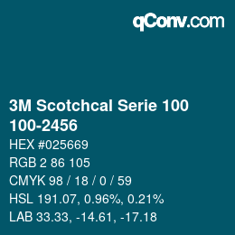 Color code: 3M Scotchcal Serie 100 - 100-2456 | qconv.com