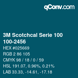 カラーコード: 3M Scotchcal Serie 100 - 100-2456 | qconv.com