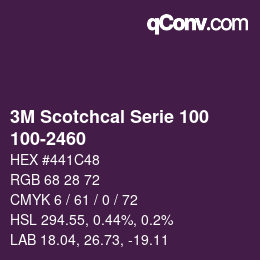 Farbcode: 3M Scotchcal Serie 100 - 100-2460 | qconv.com