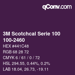 カラーコード: 3M Scotchcal Serie 100 - 100-2460 | qconv.com