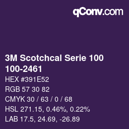 Color code: 3M Scotchcal Serie 100 - 100-2461 | qconv.com