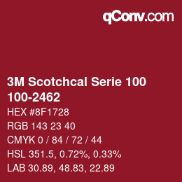 Color code: 3M Scotchcal Serie 100 - 100-2462 | qconv.com