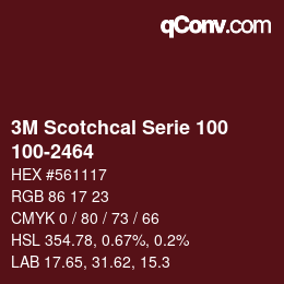 カラーコード: 3M Scotchcal Serie 100 - 100-2464 | qconv.com