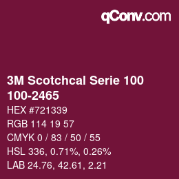 Farbcode: 3M Scotchcal Serie 100 - 100-2465 | qconv.com
