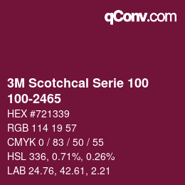 カラーコード: 3M Scotchcal Serie 100 - 100-2465 | qconv.com