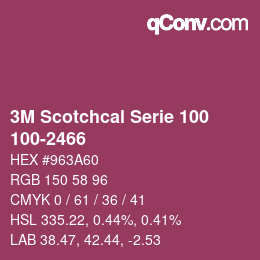 Farbcode: 3M Scotchcal Serie 100 - 100-2466 | qconv.com